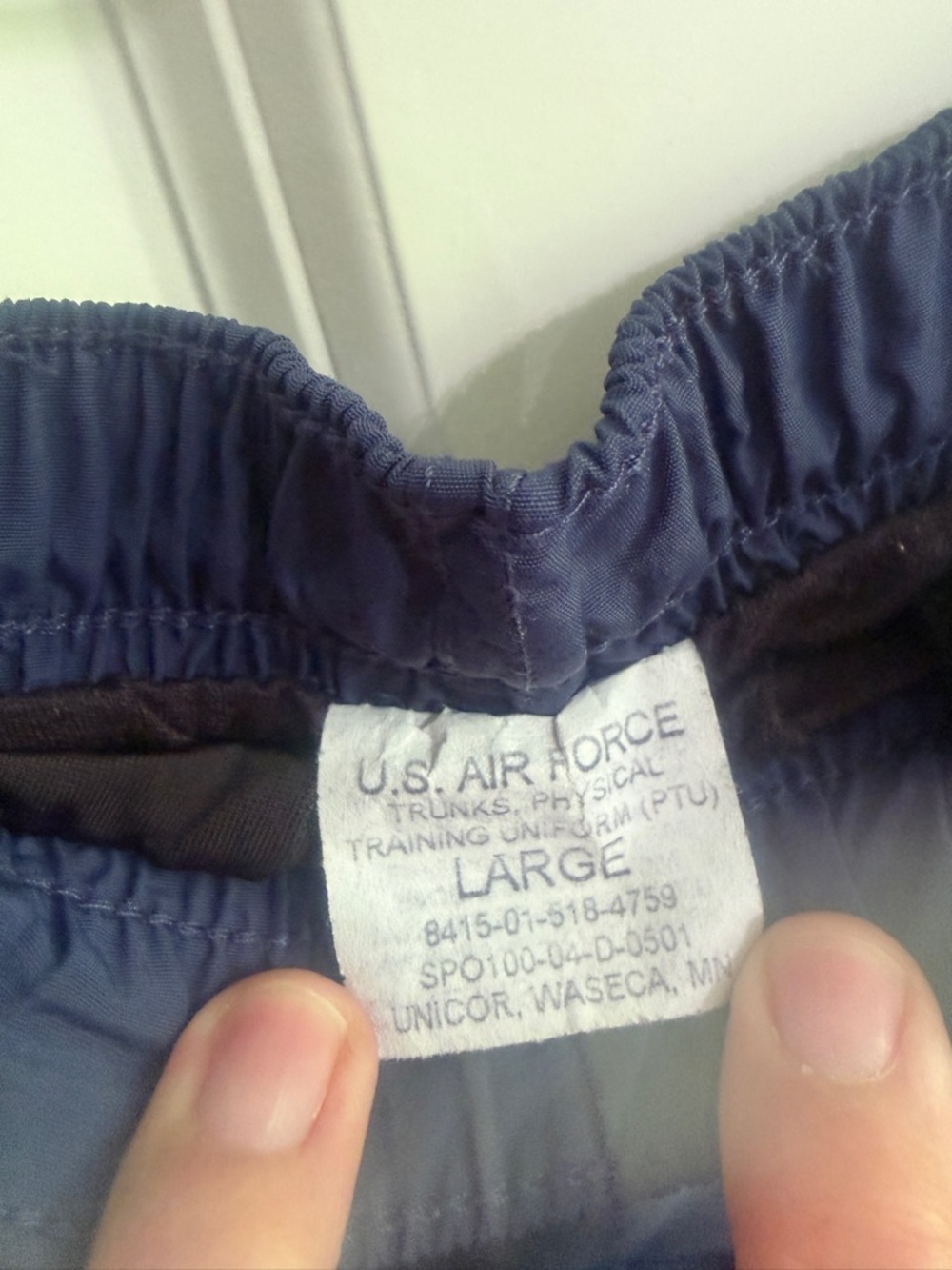 U.S. Air Force Men's Navy Athletic Shorts size L. Vintage 2000. Great condition. - Picture 2 of 8